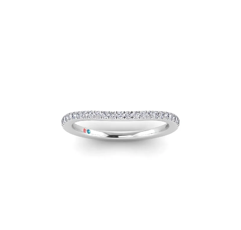 handmade gold nugget ring Lab Grown Diamond Wavy Engagement Band