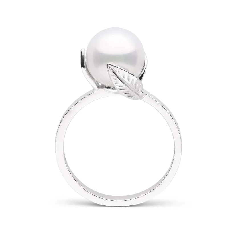 black opal engagement ring Leaf Collection Freshadama Pearl Ring