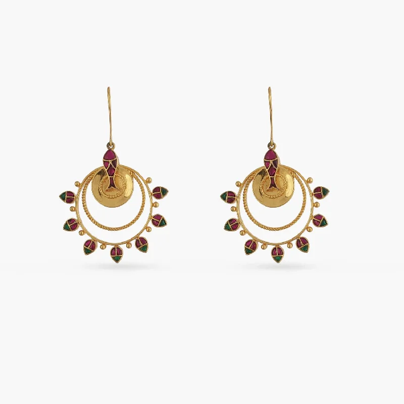 handmade raw stone engagement ring Matsya Silver Hook Earrings