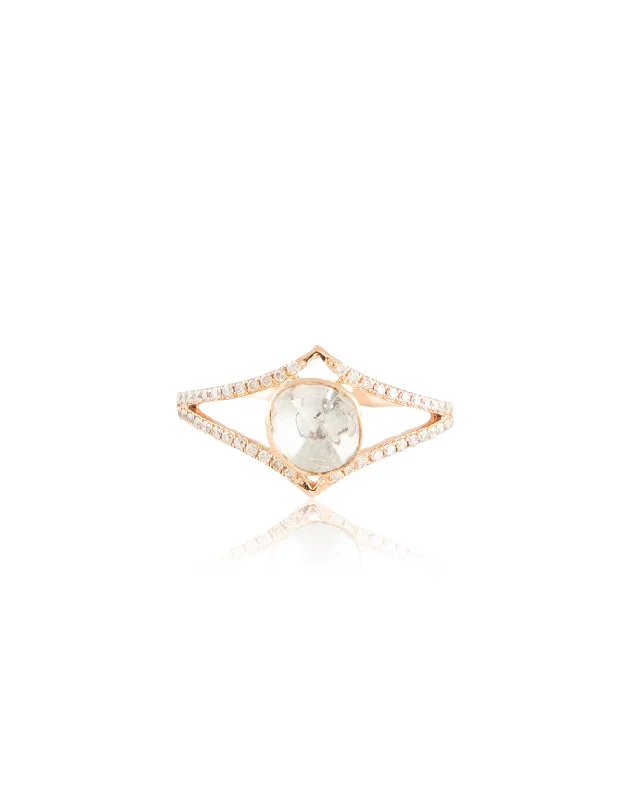 minimalist sapphire drop necklace Melba Polki And Diamond Ring