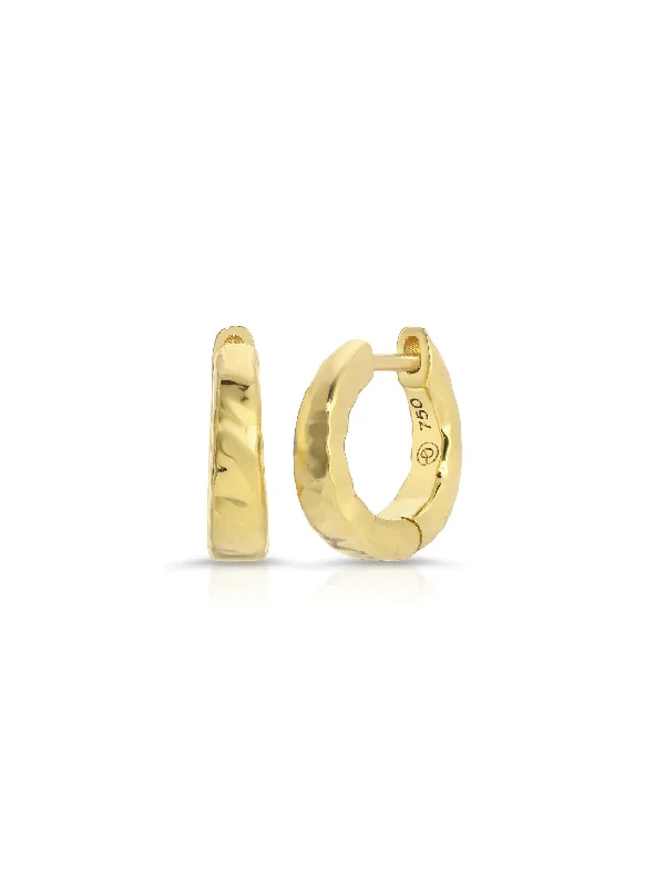 rose gold bar bracelet personalized Micro Yana Yellow Gold Hoops