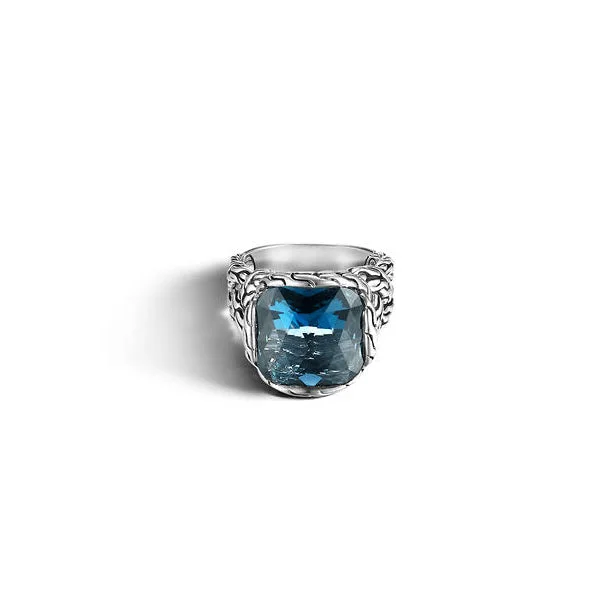 diamond halo stud earrings New John Hardy Topaz Braided Ring