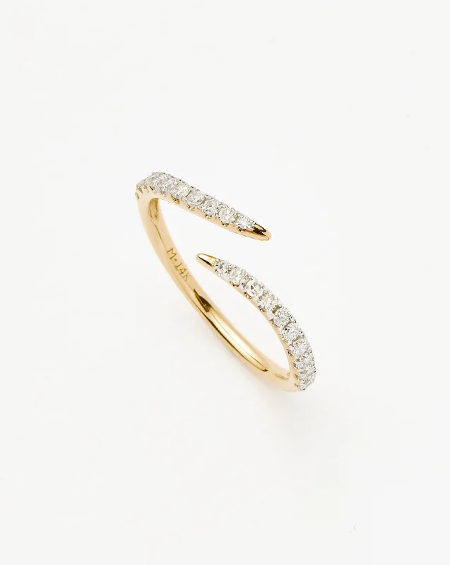 Fine Open Claw Ring | 14ct Solid Gold/Diamond