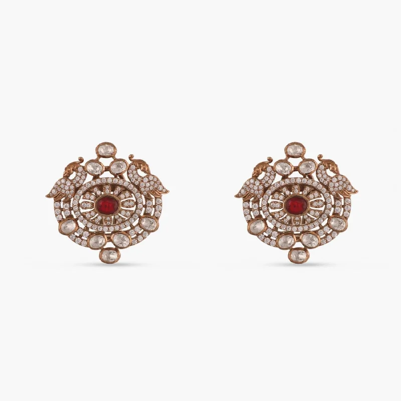 vintage filigree engagement ring Prance Moissanite Silver Stud Earrings