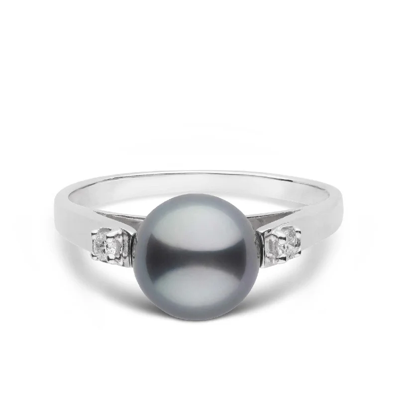 braided wedding ring men Promise Collection Tahitian Pearl and Diamond Ring