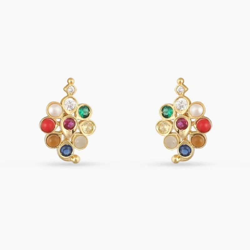 custom initial pendant necklace Pushpika Navaratna Silver Stud Earrings