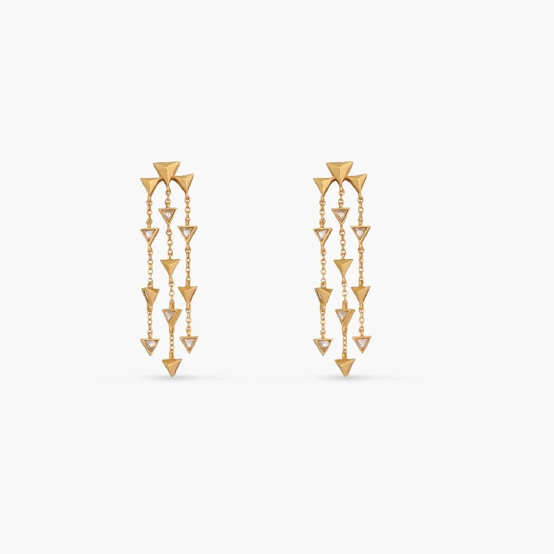 butterfly pendant necklace delicate Pyramid Dainty Statement Silver Drop Earrings