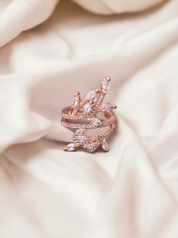 Rose Gold Angel Zirconia Ring