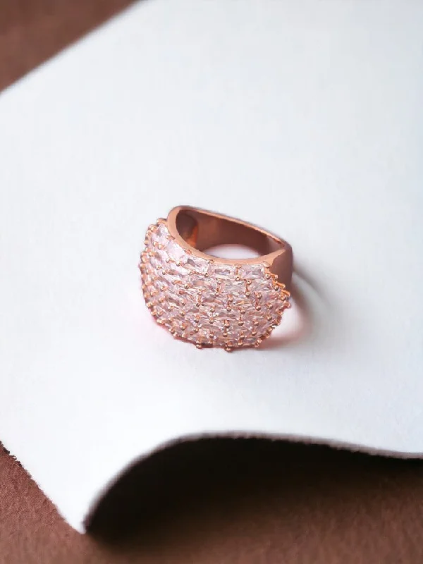 Rose Gold Bailey Zirconia Ring