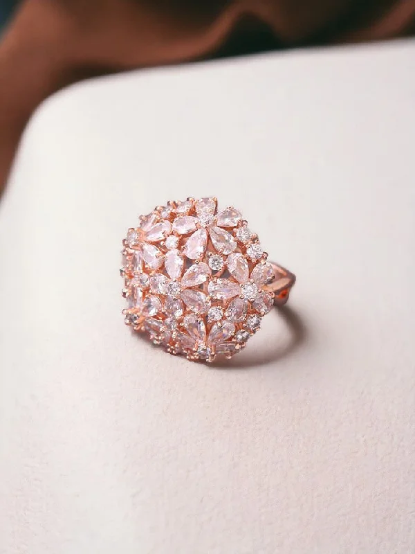 Rose Gold Cherika Zirconia Ring