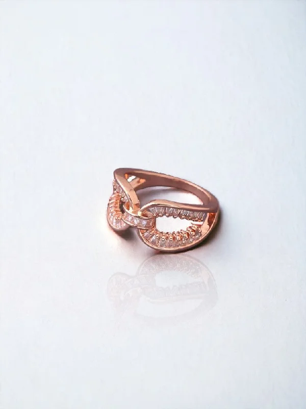 Rose Gold Darshita Zirconia Ring