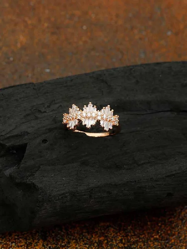 Rose Gold Emery Zirconia Ring