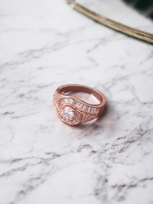 Rose Gold Fatima Zirconia Ring