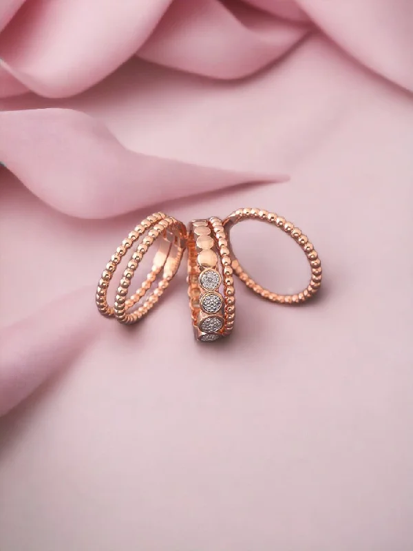 Rose Gold Geary Zirconia Ring