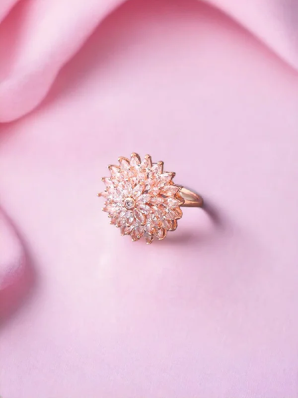 Rose Gold Kaylee Zirconia Ring