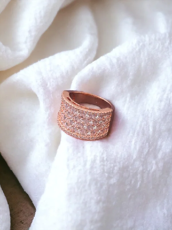 Rose Gold Keshav Zirconia Ring