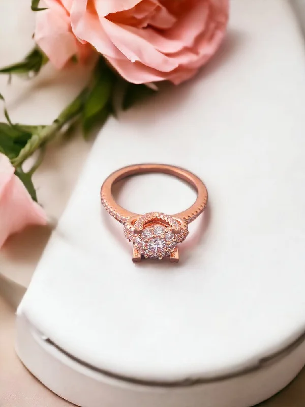 Rose Gold Krish Zirconia Ring