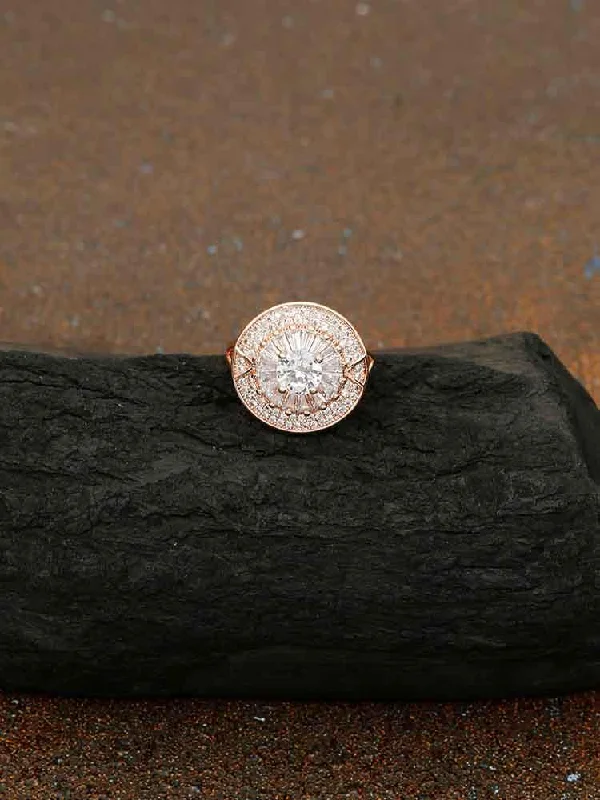 Rose Gold Lucy Zirconia Ring