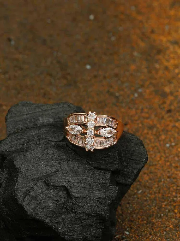 Rose Gold Seeta Zirconia Ring