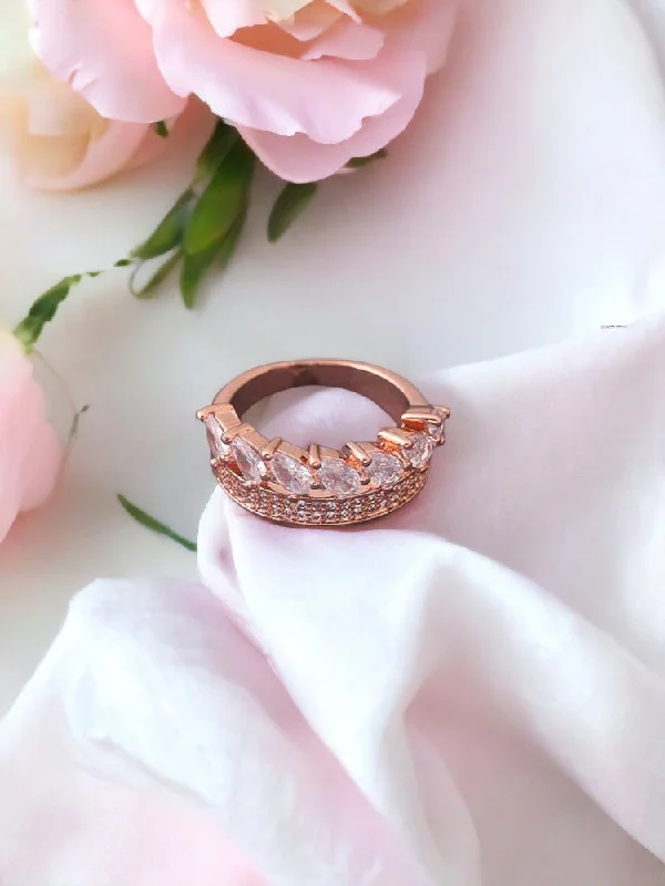 Rose Gold Zuna Zirconia Ring