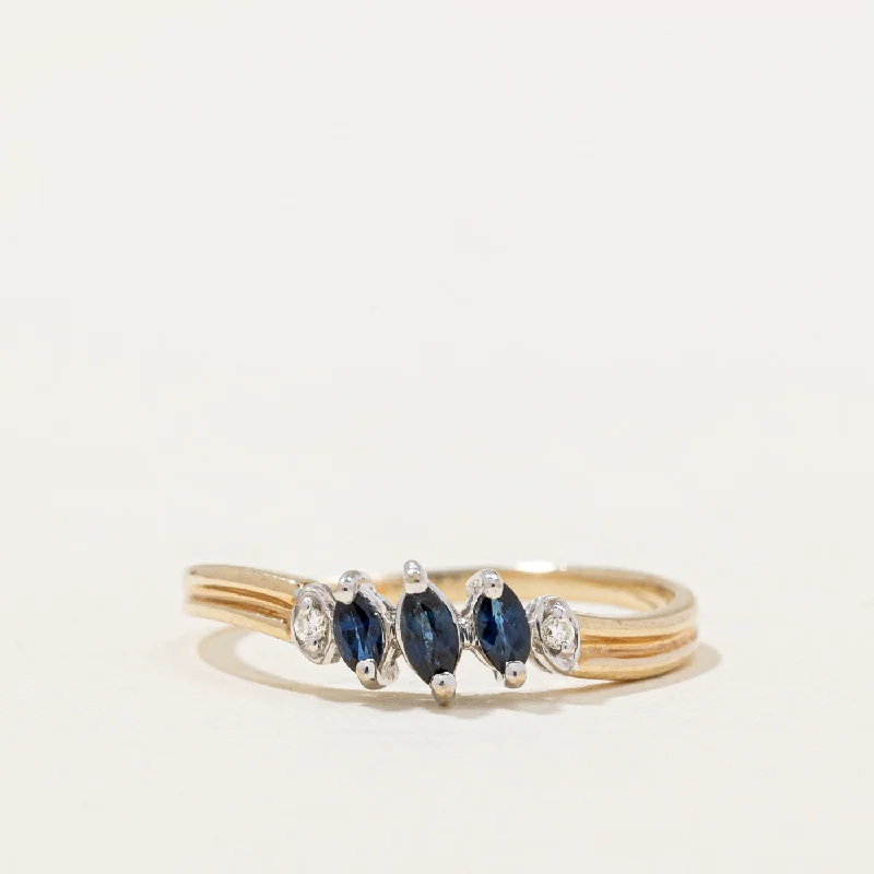 dainty snake ring gold Sapphire & Diamond Ring | 0.15ctw, 0.02ctw | SZ 6.5 |