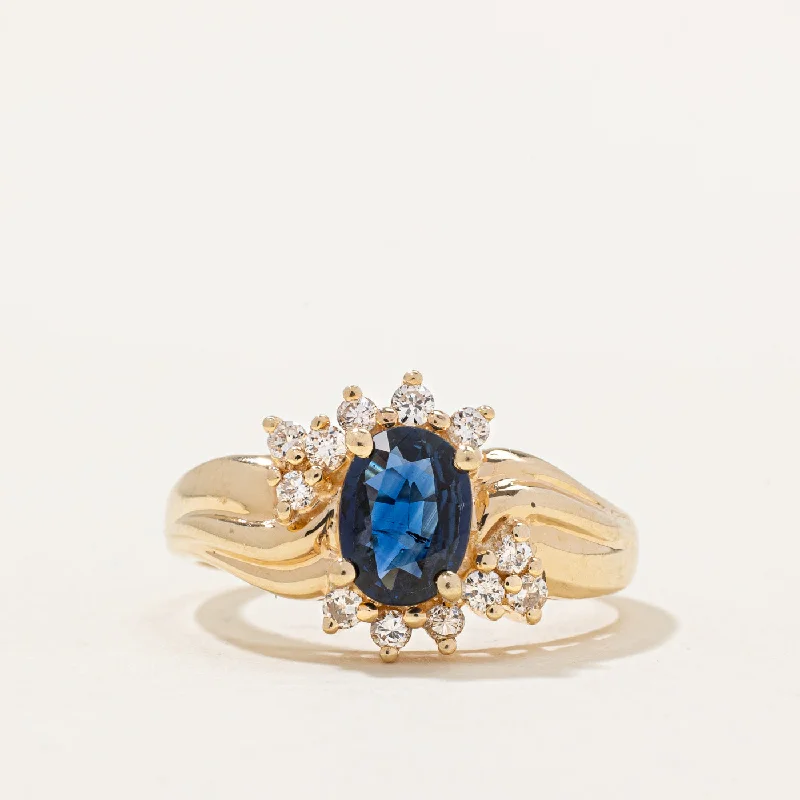 titanium spinner ring anxiety relief Sapphire & Diamond Ring | 0.75ct, 0.18ctw | SZ 5.75 | titanium spinner ring anxiety relief Sapphire & Diamond Ring | 0.75ct, 0.18ctw | SZ 5.75 |