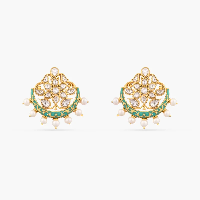 bold statement cuff bracelet Sarit Enamel Jadau Silver Earring Studs