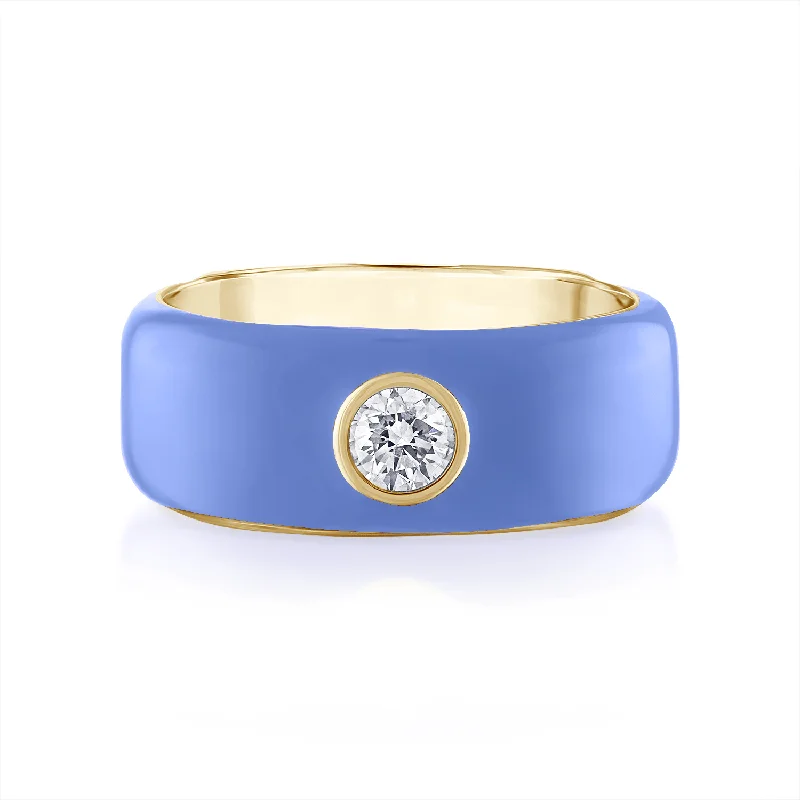 Enamel and Round Diamond Cigar Band