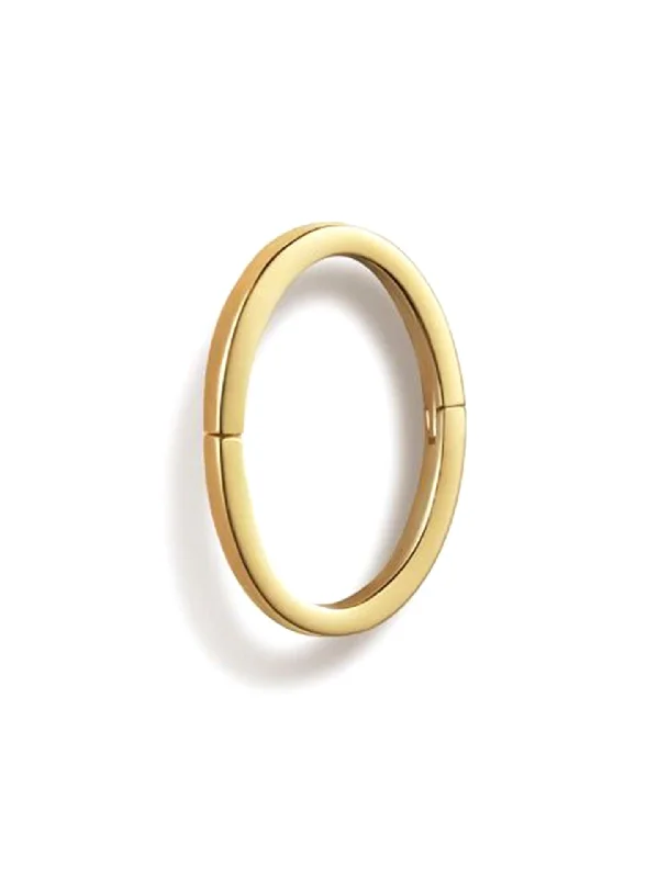 classic gemstone stud earrings Form 10, Yellow Gold Earring