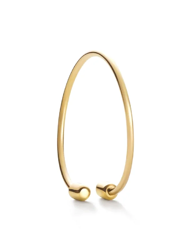 men’s silver wedding band Twist 02, Yellow Gold Earring