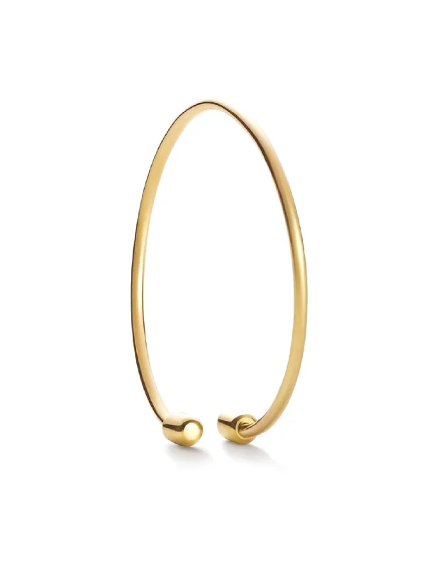 gold-plated chain necklace with charms Twist 03, Yellow Gold Earring