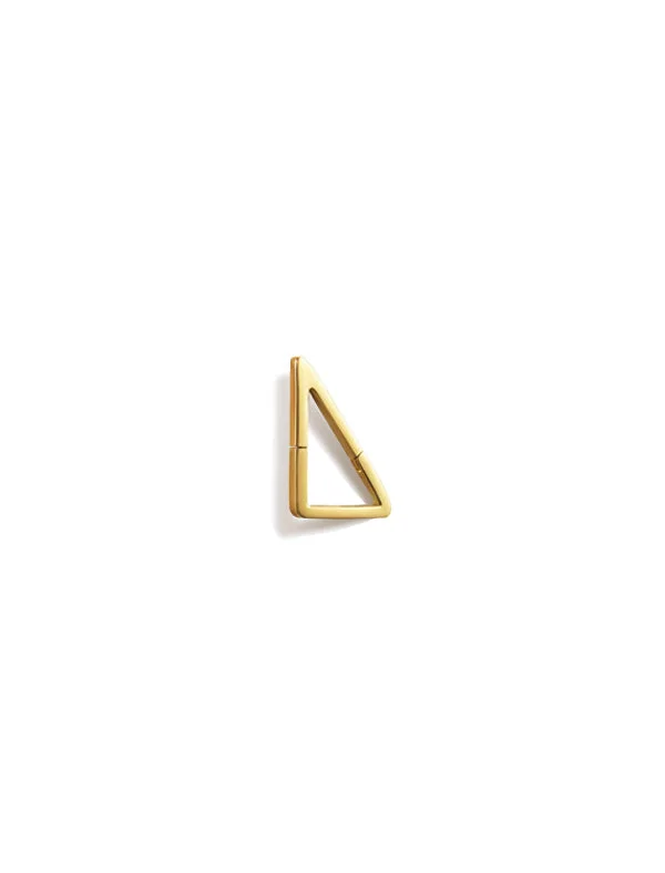 unique emerald green ring Form 10 Triangle, 18K Yellow Gold Earring