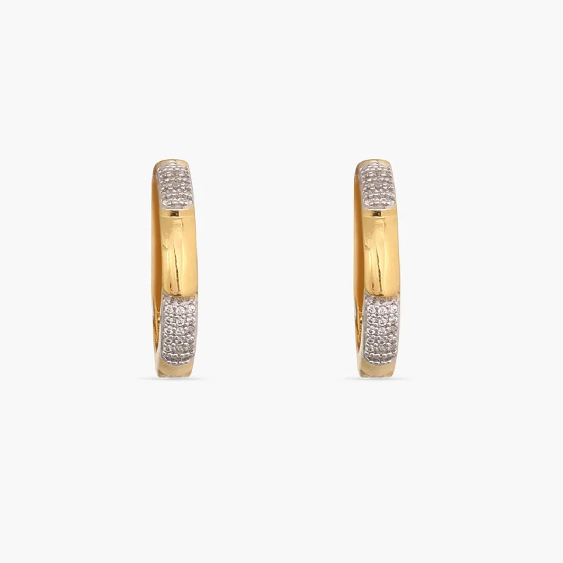 pearl stud earrings classic Shine CZ Delicate Hoop Silver Earrings