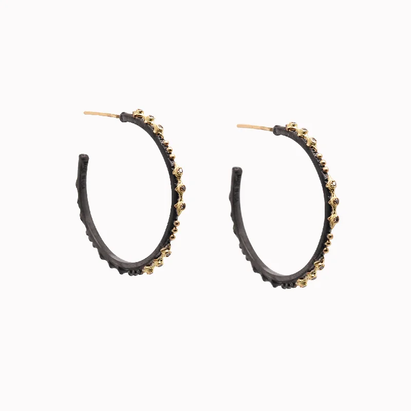 Small Granulation Hoop Earrings