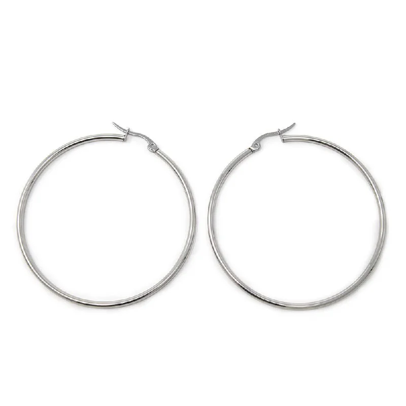 Stainless Steel 50MM Hoop Earrings