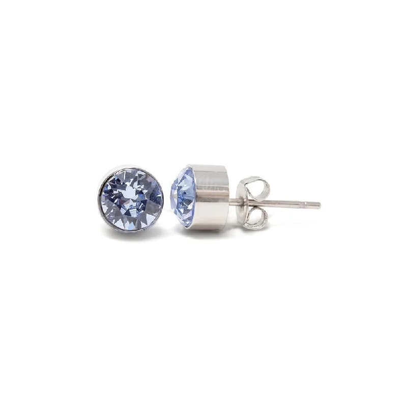 Stainless Steel Stud Earring December Birthstone