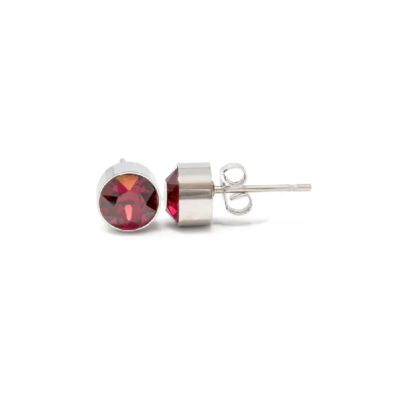 Stainless Steel Stud Earring July Birthstone