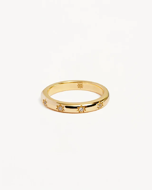 9k Solid Gold Stargazer Lab-Grown Diamond Ring