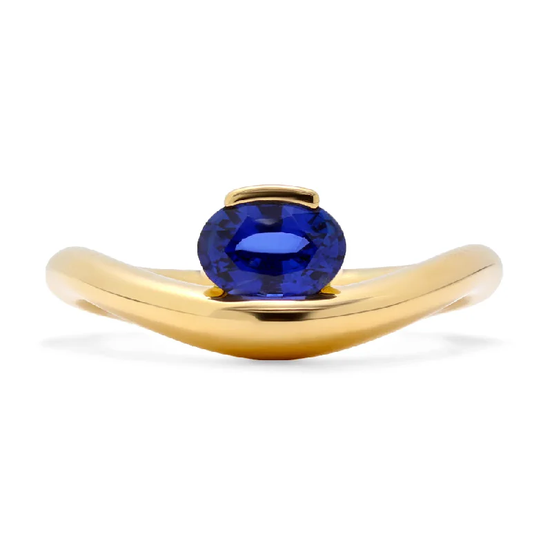 handmade lava stone bracelet Stark Symphony Sapphire Ring