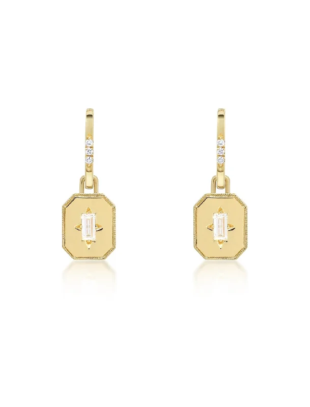 silver infinity symbol bracelet Spade Warisan Minor, 18K Yellow Gold + Diamond Pendant Drop Earrings