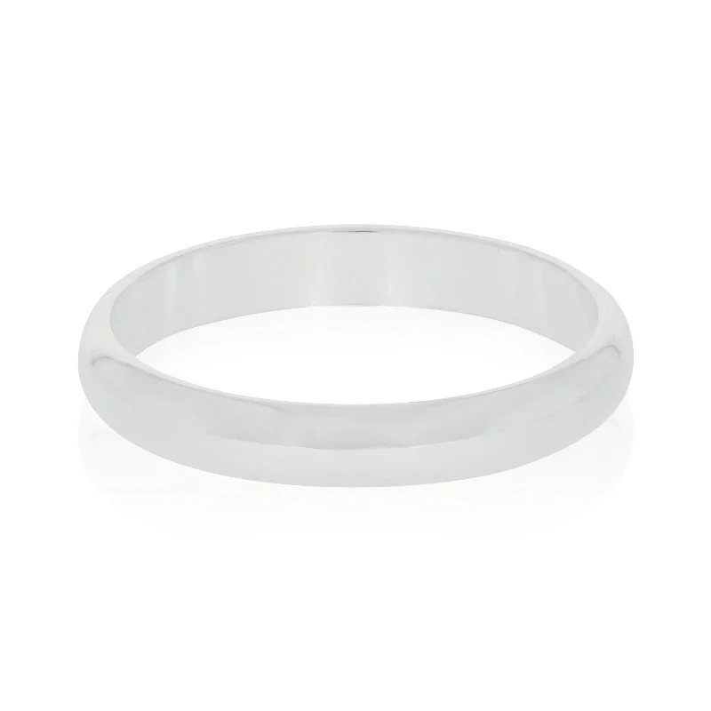emerald-cut ruby eternity ring Sterling Silver 3.7mm High Dome Ring