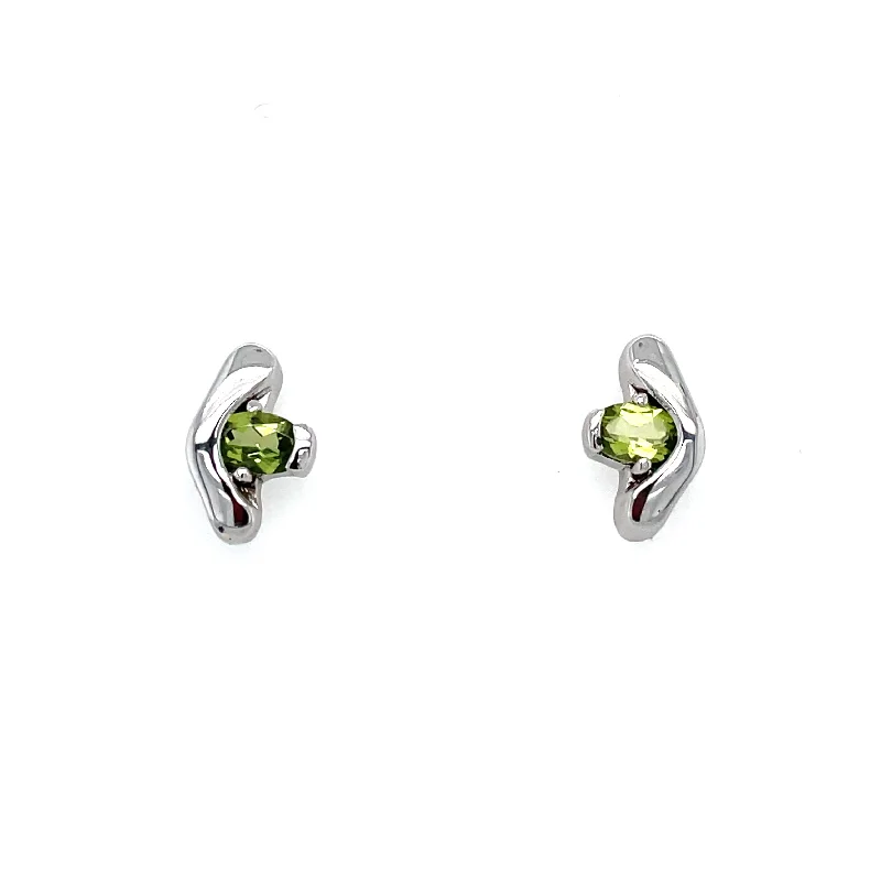 gold moonstone cocktail ring Sterling Silver and Peridot Free-Form Stud Earrings