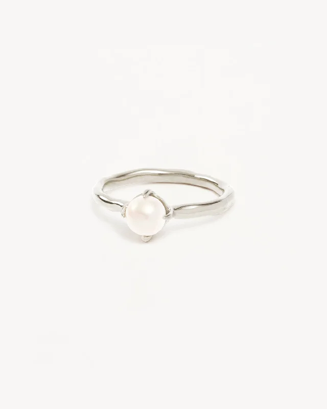 Sterling Silver Endless Grace Pearl Ring