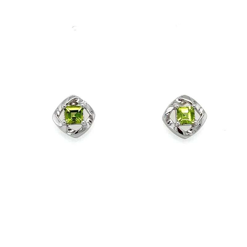 handcrafted braided silver bracelet Sterling Silver Square Cut Peridot Stud Earrings handcrafted braided silver bracelet Sterling Silver Square Cut Peridot Stud Earrings