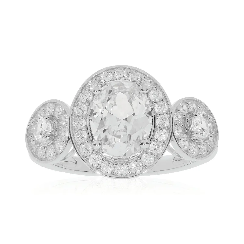 real zircon gemstone bracelet Sterling Silver with Oval & Round Brilliant Cut White Cubic Zirconia Rings real zircon gemstone bracelet Sterling Silver with Oval & Round Brilliant Cut White Cubic Zirconia Rings