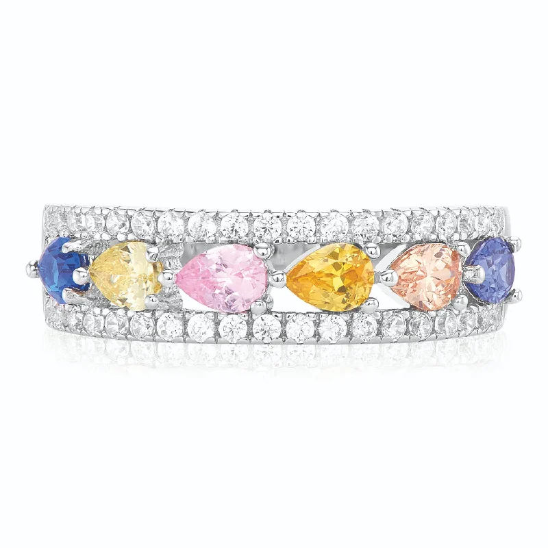 natural jade ring Sterling Silver with Pear & Round Cut Cubic Zirconia Rainbow Fashion Rings natural jade ring Sterling Silver with Pear & Round Cut Cubic Zirconia Rainbow Fashion Rings