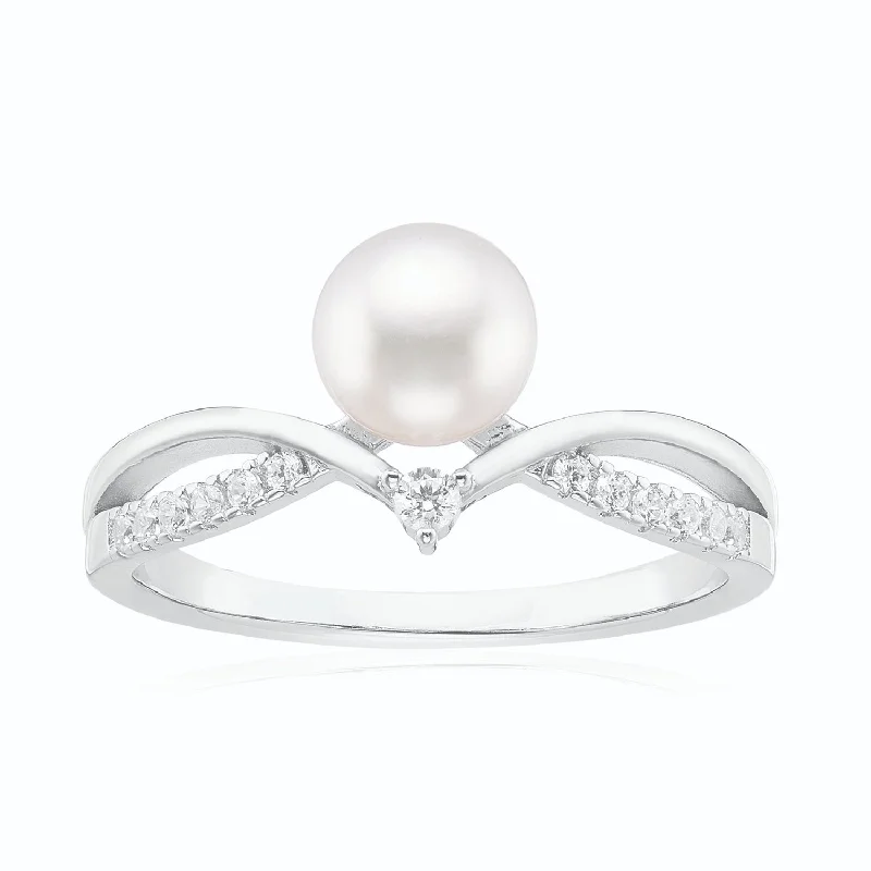 sapphire halo engagement ring Sterling Silver with Round Brilliant Cut 7.5mm Fresh Water Pearls & Cubic Zirconia Fashion Rings sapphire halo engagement ring Sterling Silver with Round Brilliant Cut 7.5mm Fresh Water Pearls & Cubic Zirconia Fashion Rings
