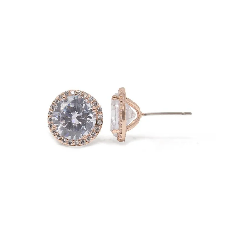 Stud Earrings Large CZ