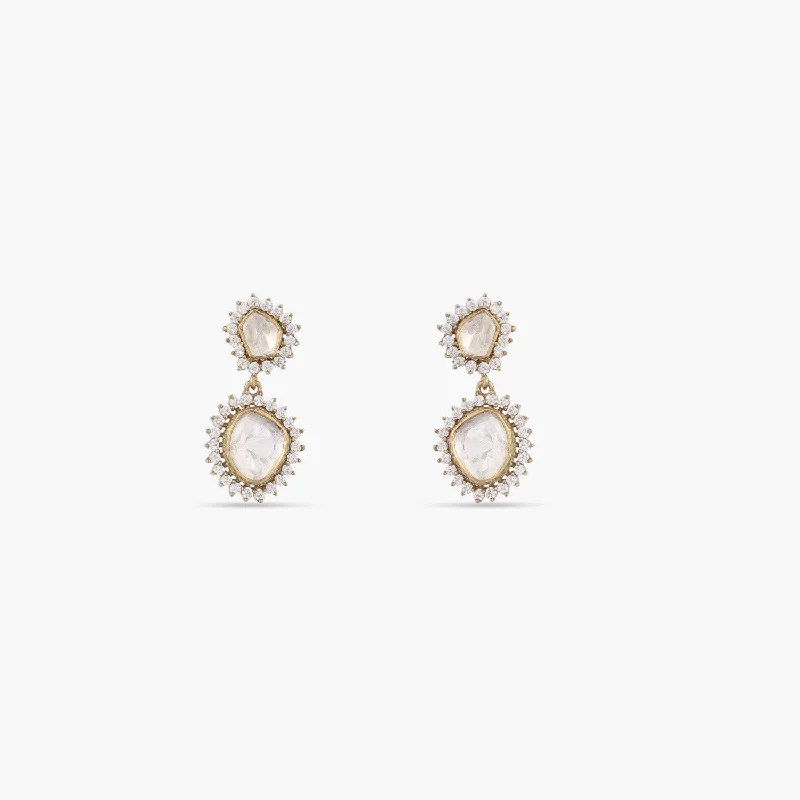 opal and gold earrings Sunlit Moissanite Silver Drop Earrings
