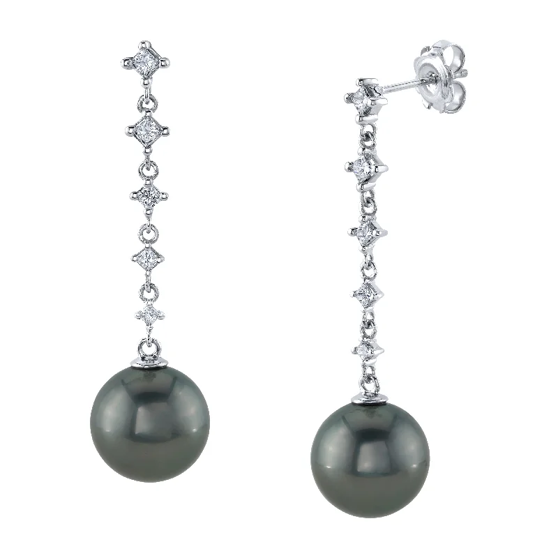 men’s engraved cuff bracelet Tahitian South Sea Pearl & Diamond Brielle Earrings